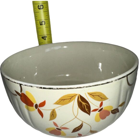 Hall's Superior Jewel 6.5” Porcelain Tea Autumn Leaf Vintage Bowl - Picture 12 of 13